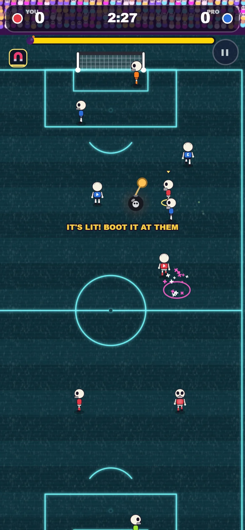 Power-ups on the pitch