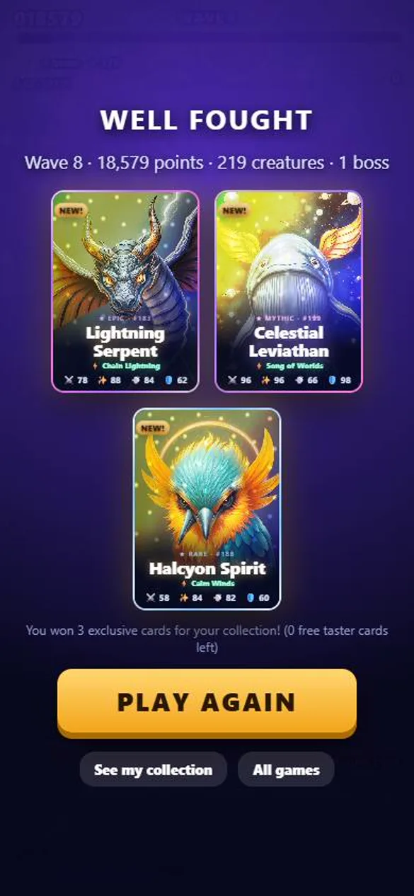 Card Invaders gameplay