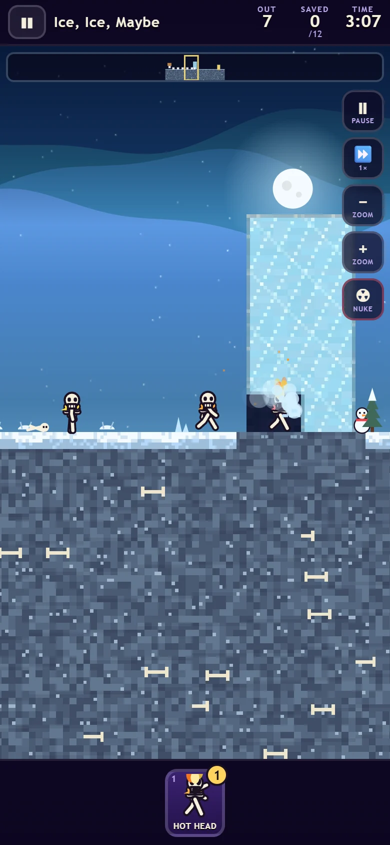 The frozen world with ice to melt