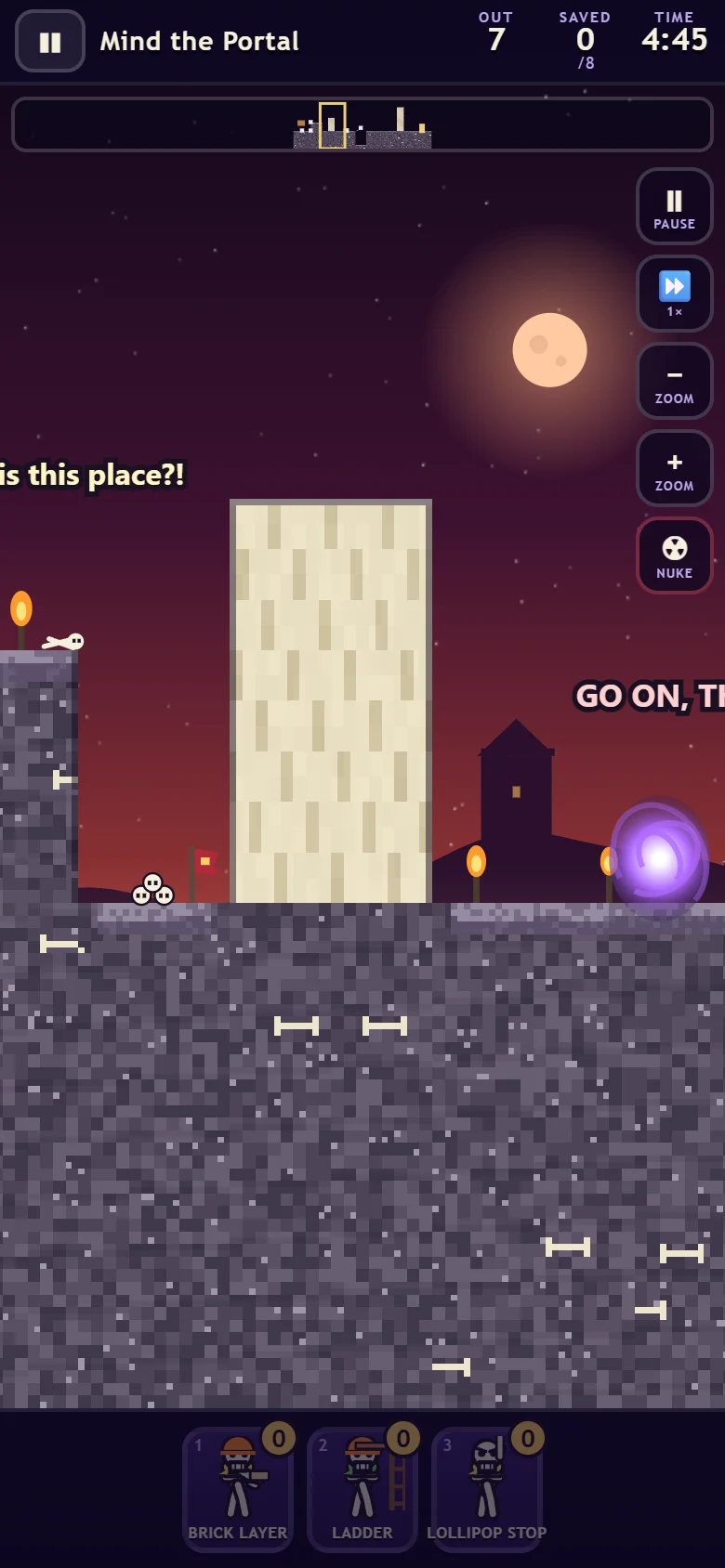 A portal level in the castle
