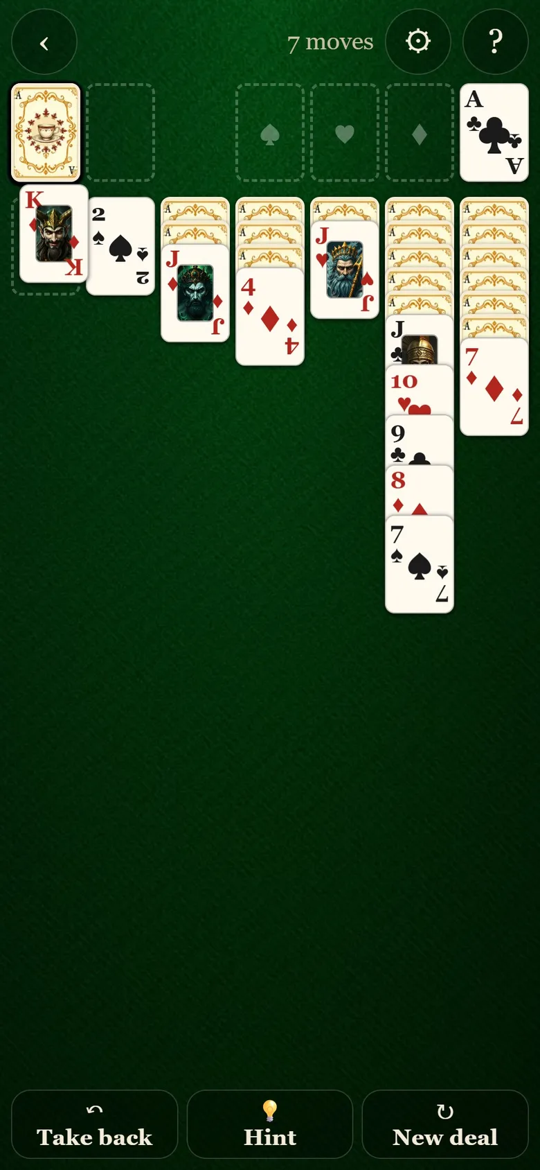 Patience with real card faces