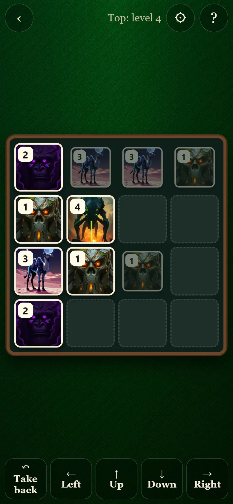 Merge the cards: join matching cards to climb the ladder